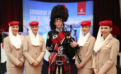Emirates touches down in Edinburgh, Scotland, for first time