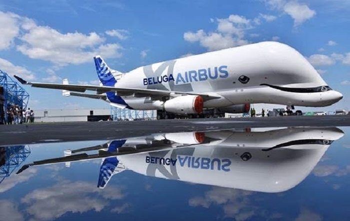 First BelugaXL rolls out of Airbus paintshop