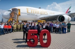 Emirates receives its 50th A380 aircraft