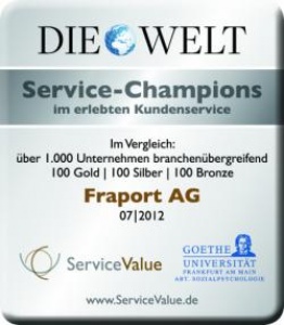 Frankfurt Airport praised as Service Champion