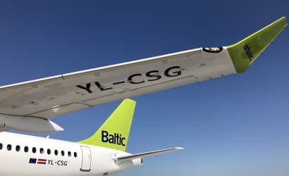 airBaltic welcomes latest Bombardier CS300 to Riga