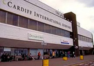 French fans flock through Cardiff airport