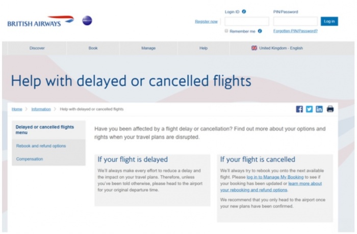British Airways launches new online help centre for delayed passengers