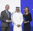 Pegasus Airlines CEO Güliz Öztürk receives the “Inspirational Role Model” award from IATA