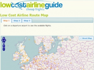 New Interactive Route Map by the Low Cost Airline Guide