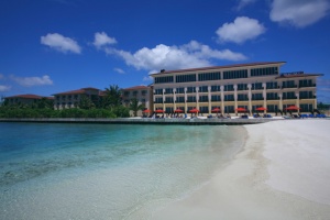 Hulhule Island Hotel welcomes guests to the Maldives