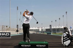 Golfing legend Sergio Garcia hits 675 yard drive at inaugural ‘whack from the track’ challenge