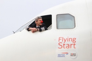 British Airways celebrating a year with Comic Relief