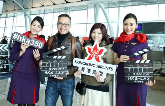 Hong Kong Airlines takes off for Los Angeles, USA