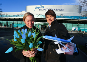 KLM flies into George Best airport in Belfast
