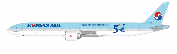 Korean Air celebrates anniversary with new livery