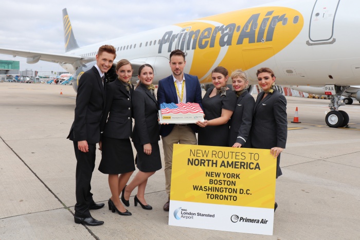 Primera Air takes off for Washing Dulles from London Stansted
