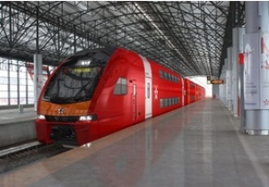 Double-decker trains will carry passengers to Moscow airports