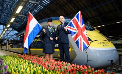 Eurostar departs for Amsterdam for first time