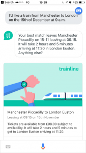 Trainline launches new voice app for Google Assistant