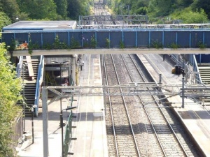 Work begins on replacing footbridge and improving platforms at Hartford station