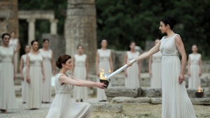 London 2012 Olympic Flame is lit in Greece