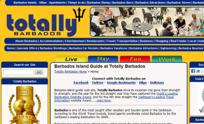 Fresh new website design for Totally Barbados