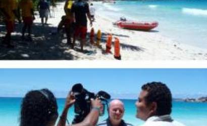 Anse Lazio of Praslin open again with a full contingent of life guards