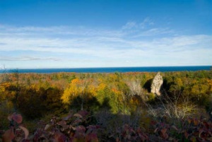 October rocks on Mackinac Island