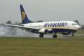 Ryanair plane skids off runway