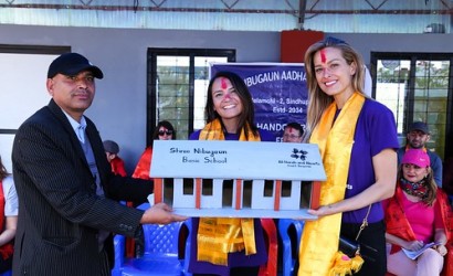 Nemcova welcomes opening of Nibugaun School, Nepal