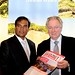 World Island Awards founder, Graham Cooke, and Dr Karl Mootoosamy, director, Mauritius Tourism Promotion Authority, enjoy the Breaking Travel News ITB Berlin special edition