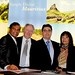 Dr Karl Mootoosamy, director, Mauritius Tourism Promotion Authority, with World Island Awards founder Graham Cooke, Pascal Viroleau, director, Reunion Island Tourism Board, and Mme Farreyrol, president, Reunion Island Tourism Board
