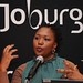 Lindiwe Kwele, chief executive of the Johannesburg Tourism Company, celebrates the success of the city at ITB Berlin