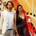 Matt Adnate and Jade Dolman in front of their collaboration