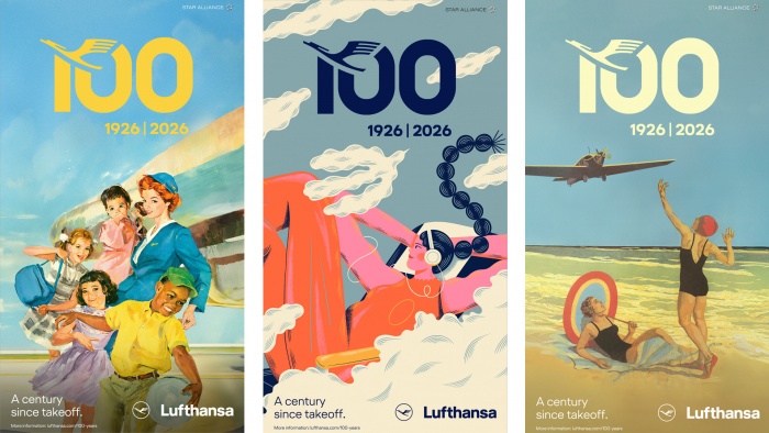 Lufthansa travels through 100 years of brand history with campaign