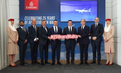 Emirates celebrates 25 years of operations to Malta
