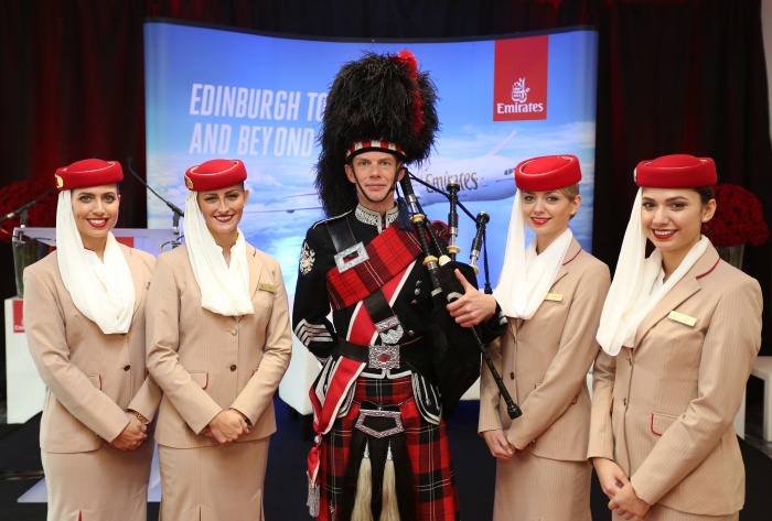 Emirates touches down in Edinburgh, Scotland, for first time