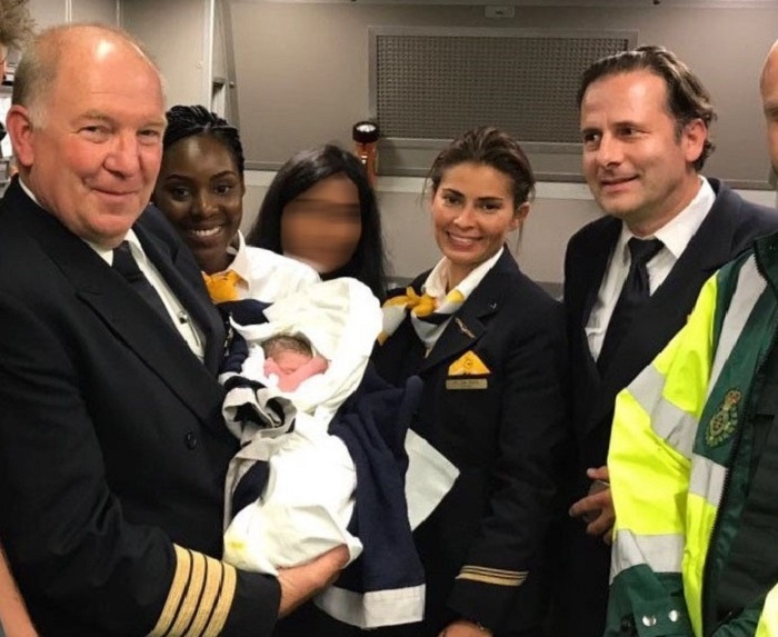 Lufthansa welcomes baby born above the clouds