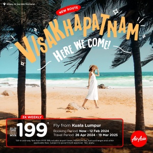 AirAsia Announces Resumption of Direct Flights to Visakhapatnam, India