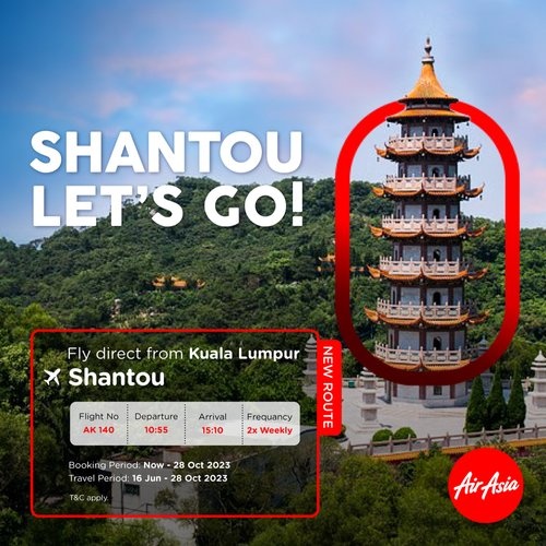 AirAsia Malaysia to expand China flights with direct routes to Shantou and Beijing in June and July