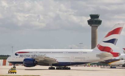 A380 pays visit to London Stansted Airport