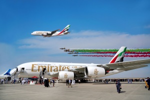 Emirates Leads UAE’s Aviation Spectacular at Dubai Airshow 2023 with Stunning Aerial Formation