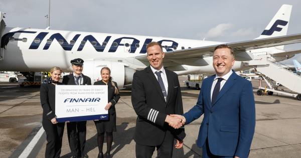 Finnair celebrates 30 years of direct flights from Manchester Breaking Travel News