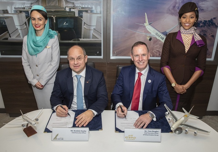 Etihad Airways signs partnership with Gulf Air