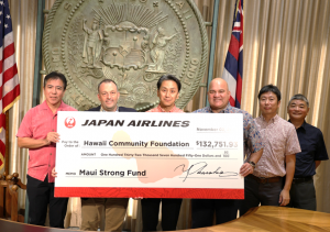 Japan Airlines Raises Over $132,000 for Maui Wildfire Relief Efforts