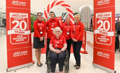 Jet2.com celebrates two decades of award-winning flights from Manchester Airport