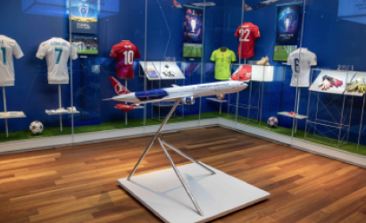UEFA Champions League Finals Exhibit is open in Turkish Airlines Business Lounge