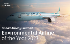 Etihad Airways named Environmental Airline of the Year 2023