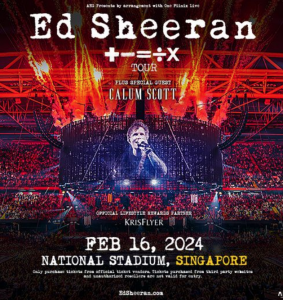 KrisFlyer Is Official Lifestyle Rewards Partner For Ed Sheeran’s The + – = ÷ × 24 Tour In Singapore