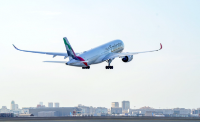 The Emirates A350 officially takes flight to its first destination, Edinburgh