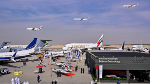 The Emirates A350 makes its flypast debut at the 2025 Dubai Airshow