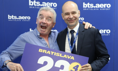 RYANAIR ADDS 4TH AIRCRAFT IN BRATISLAVA FOR W2026 4 NEW ROUTES, & 125% TRAFFIC GROWTH