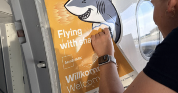 Flying more sustainably with “shark skin”