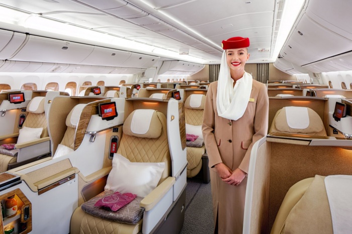 Emirates unveils new business class cabin on Boeing 700-200LR planes